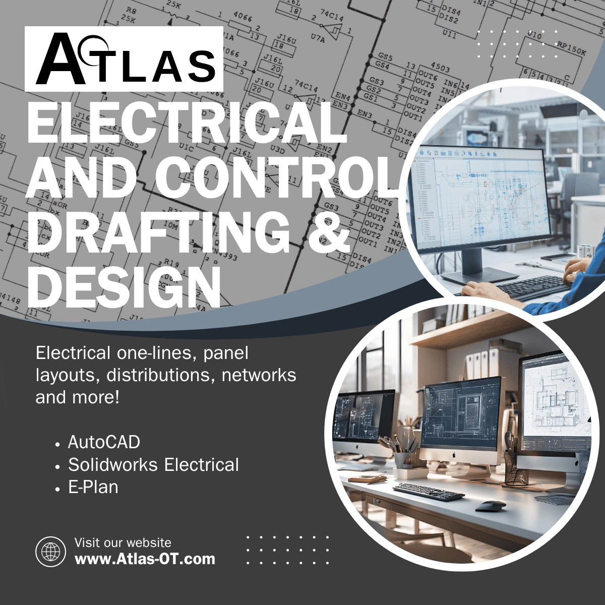 Atlas OT Electrical and control drafting and design graphic