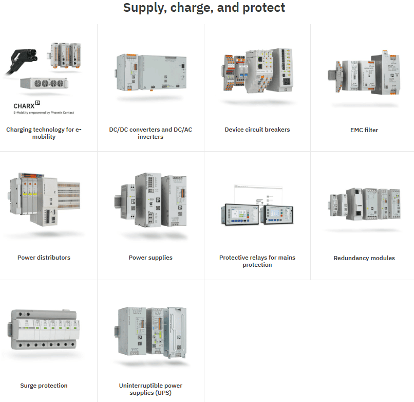 Phoenix Contact Supply Charge and Protect Offerings